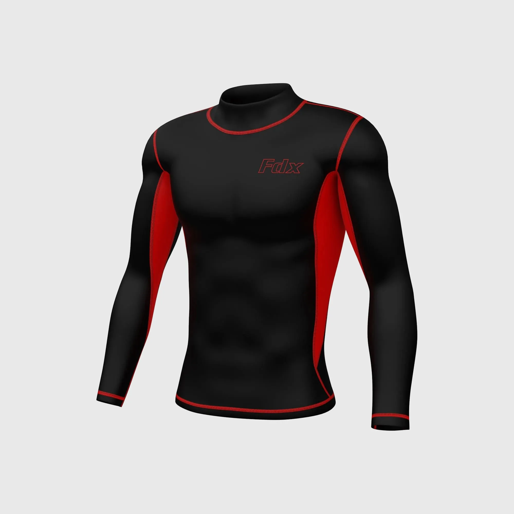 Fdx Inorex Red Men's & Boy's Thermal Winter Base Layer Compression Top