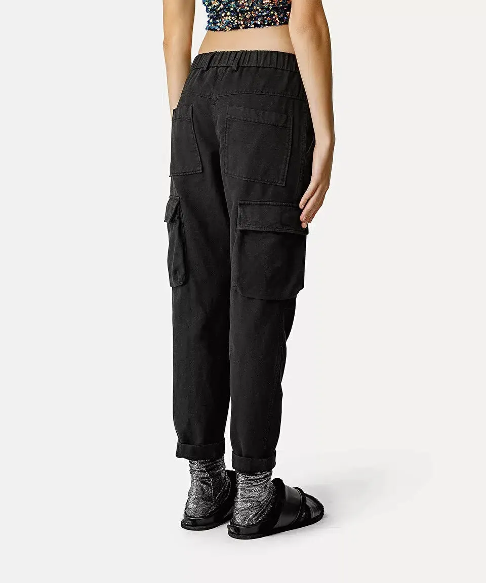 Frosted Cotton Twill Cargo Pants