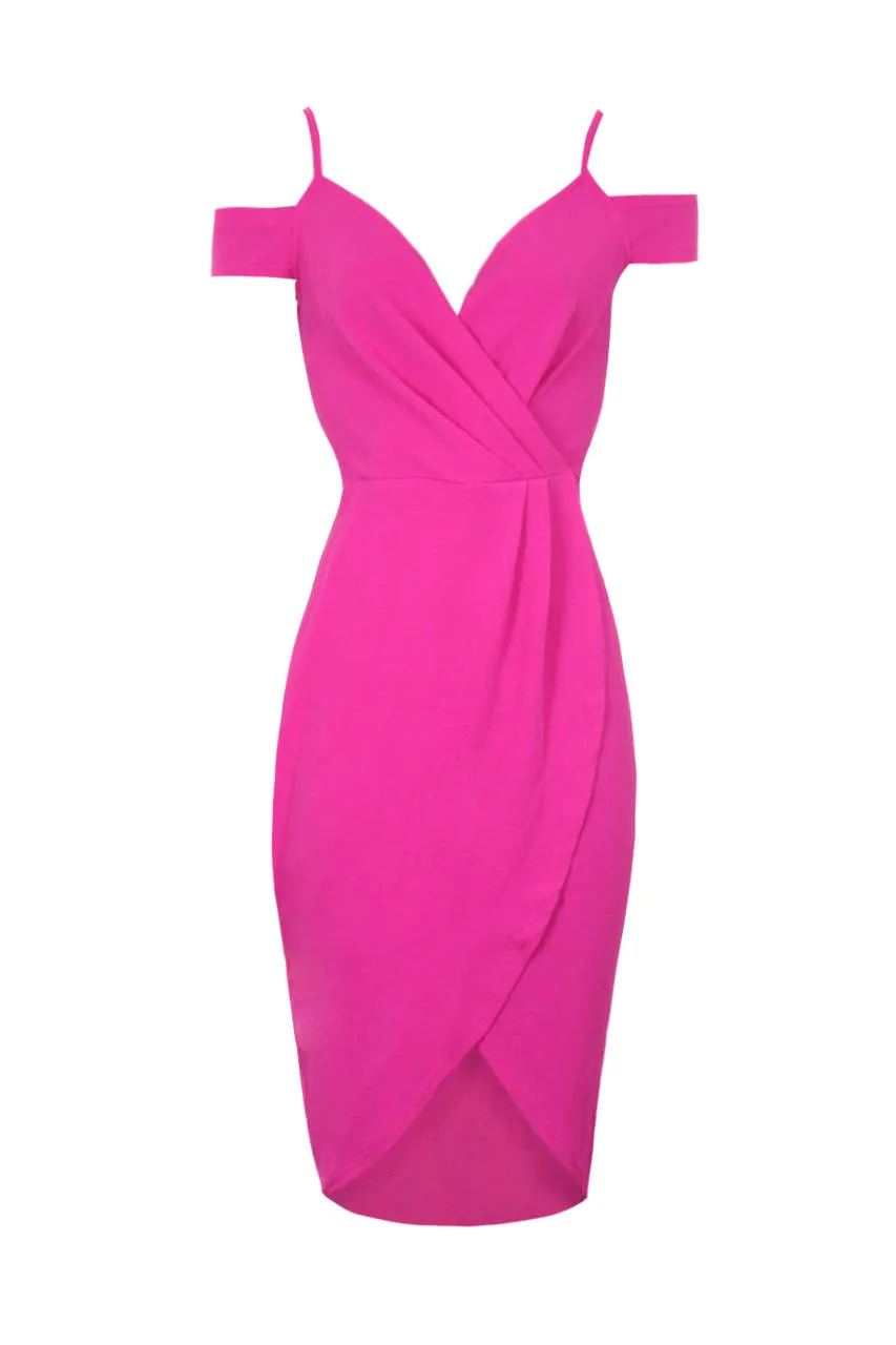 Fuchsia Wrap Around Dress