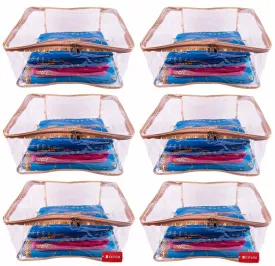 Full transparent big saree cover | closet storage pack of 6 pcs.