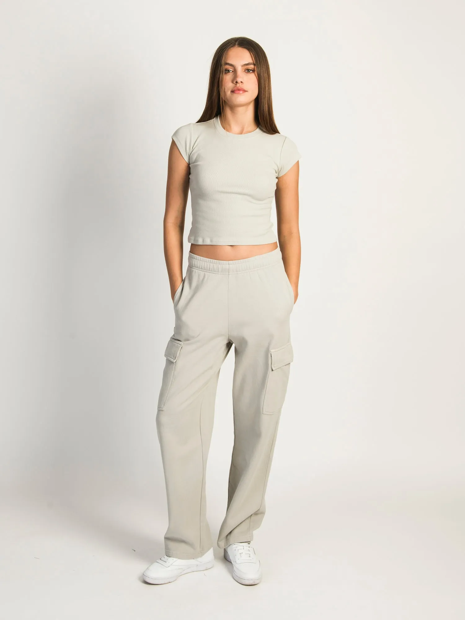 HARLOW ANDI CARGO SWEATPANTS - ROCK