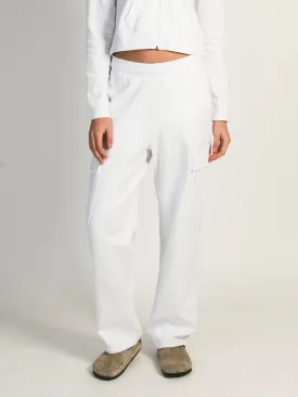 HARLOW ANDI CARGO SWEATPANTS - WHITE