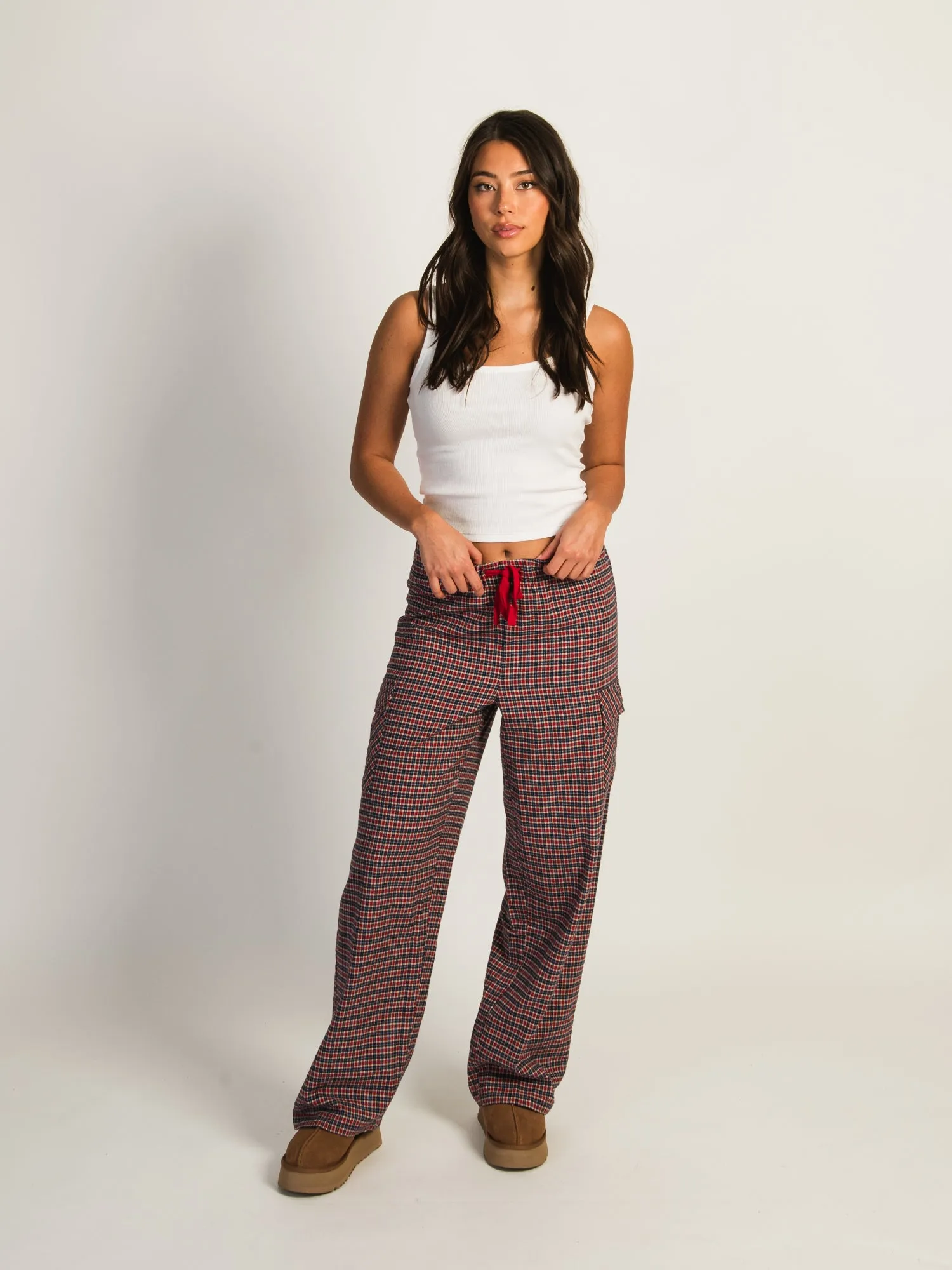 HARLOW KHLOE CARGO PANT - RED