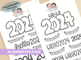 Hello 2024 Planner Stickers