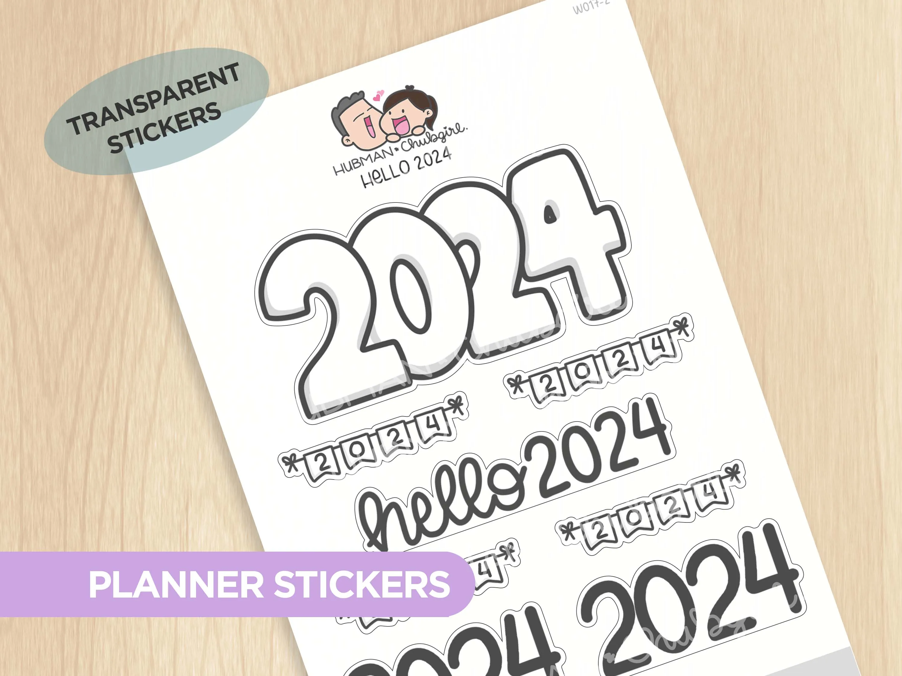 Hello 2024 Planner Stickers