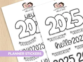 Hello 2025 Planner Stickers (Set of 2)