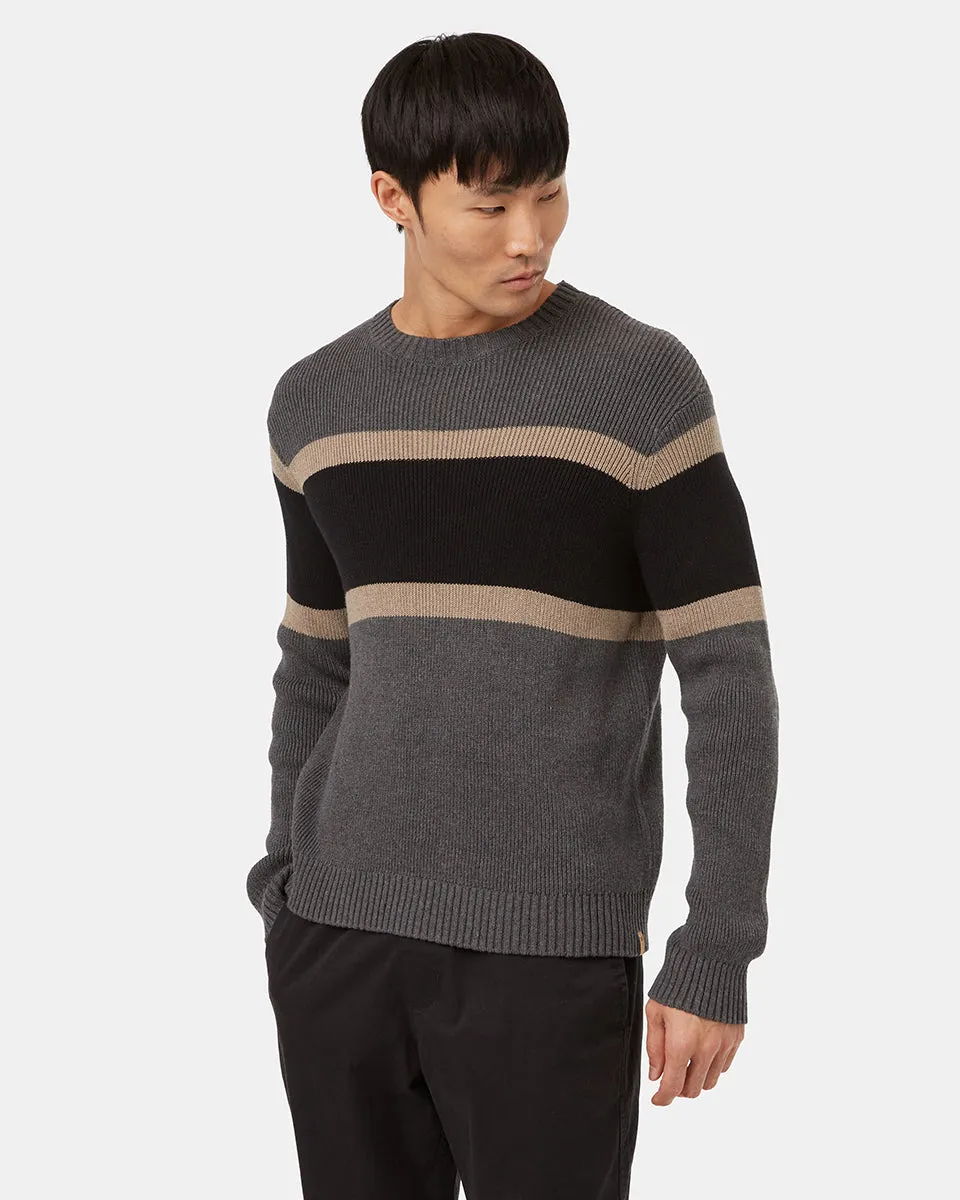 Highline Ribbed Blocked Crew