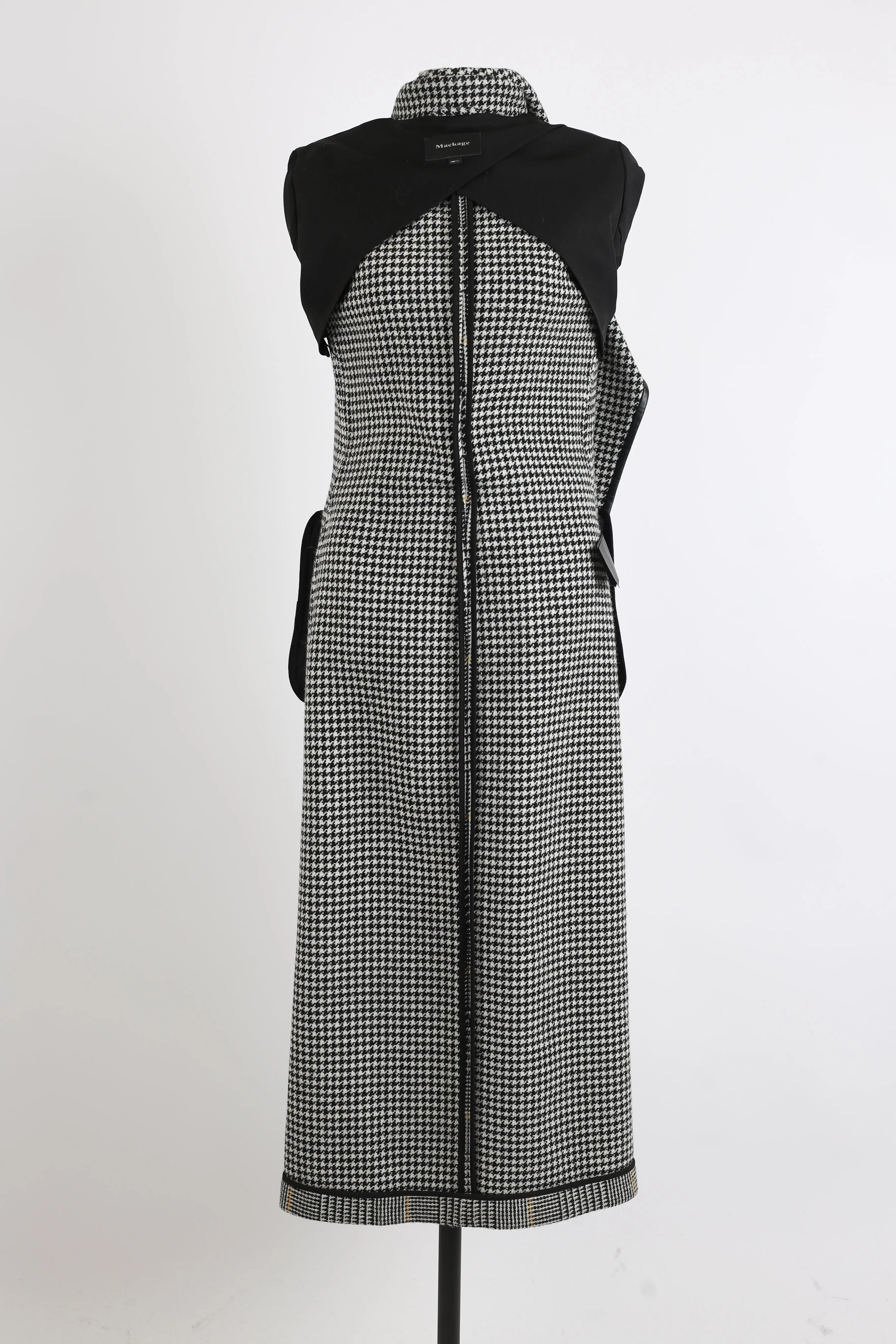 Houndstooth Wool Overcoat