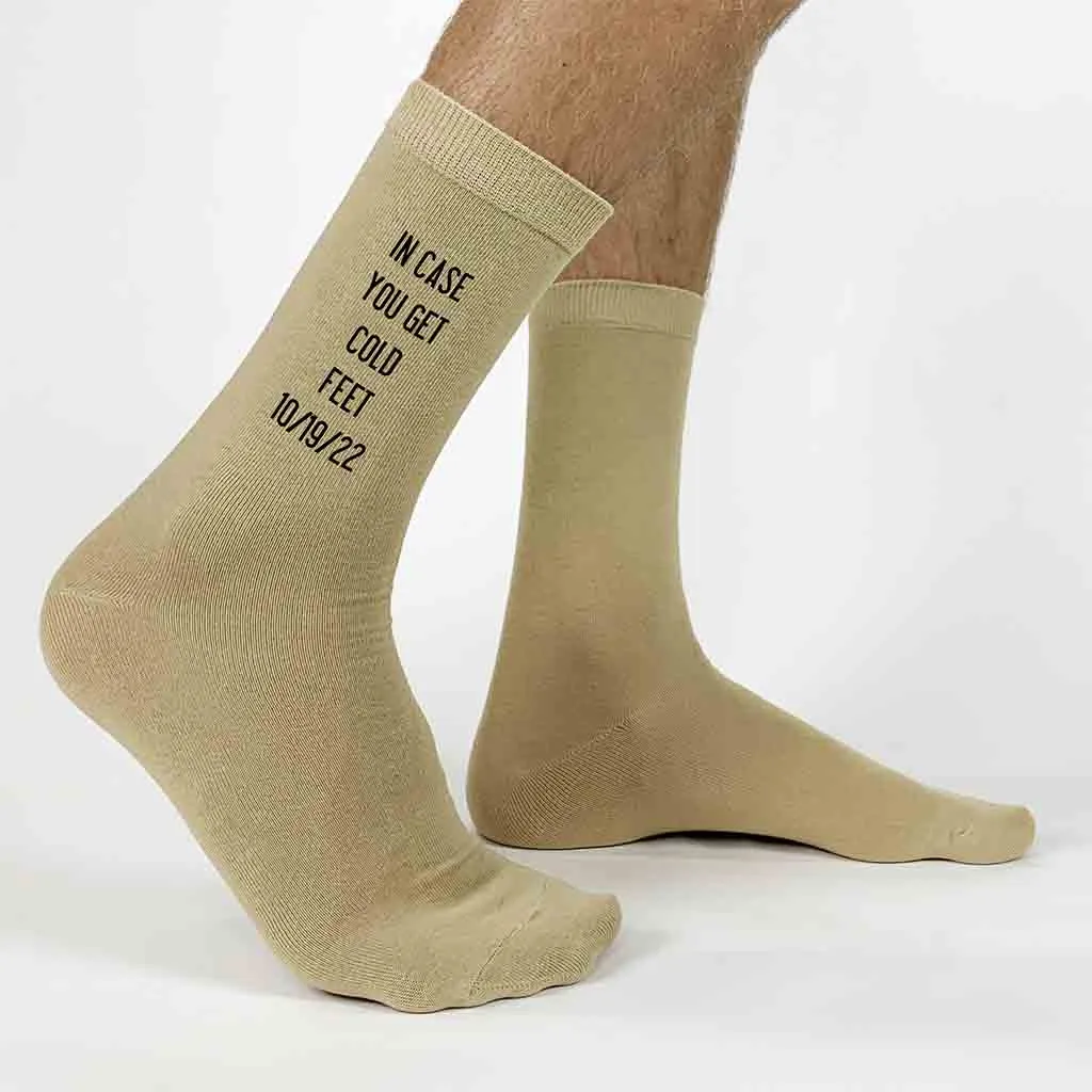 In Case You Get Cold Feet -Grooms Personalized Wedding Socks