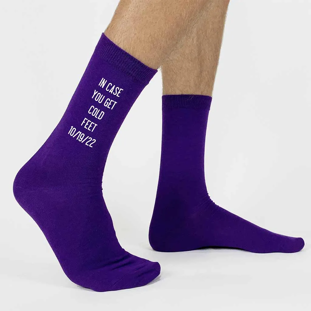 In Case You Get Cold Feet -Grooms Personalized Wedding Socks