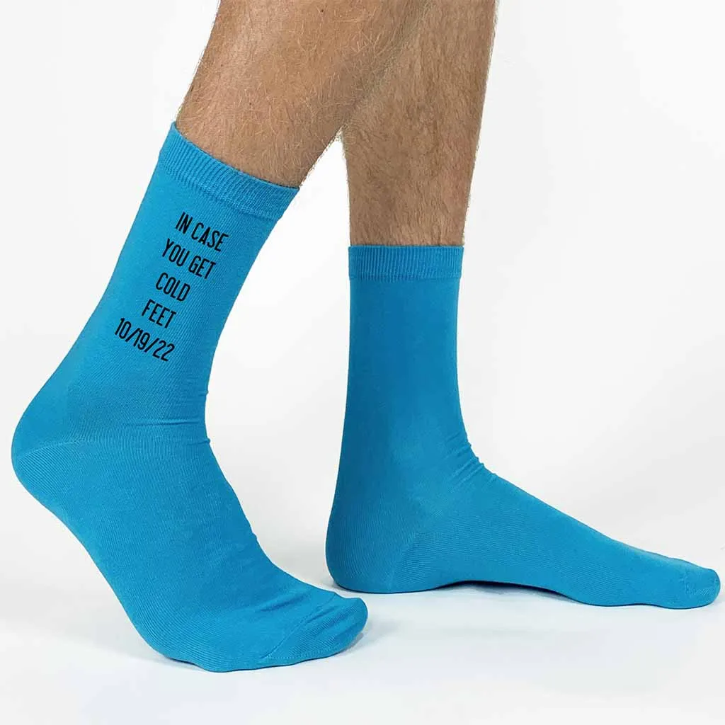 In Case You Get Cold Feet -Grooms Personalized Wedding Socks