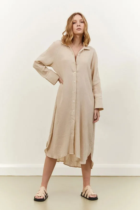 Jarrah Shirt Dress - Natural