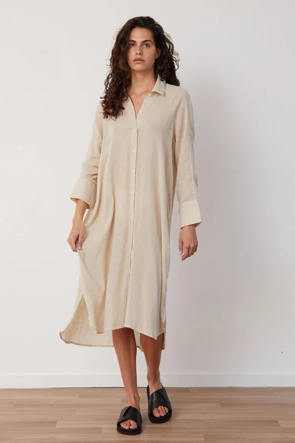 Jarrah Shirt Dress - Natural