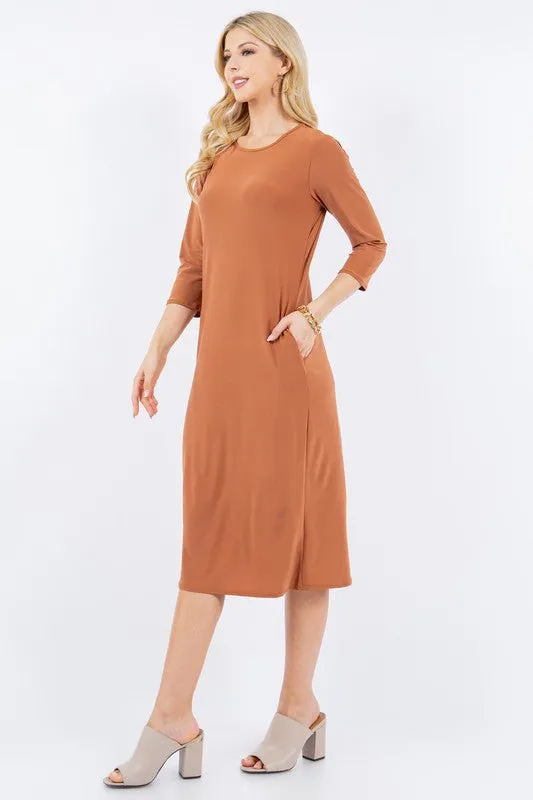 Joy Layering Dress-Copper Bronze