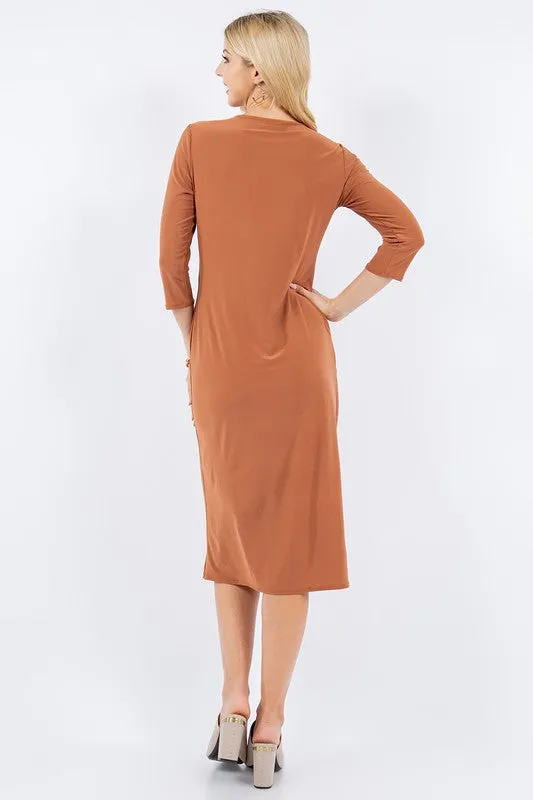 Joy Layering Dress-Copper Bronze