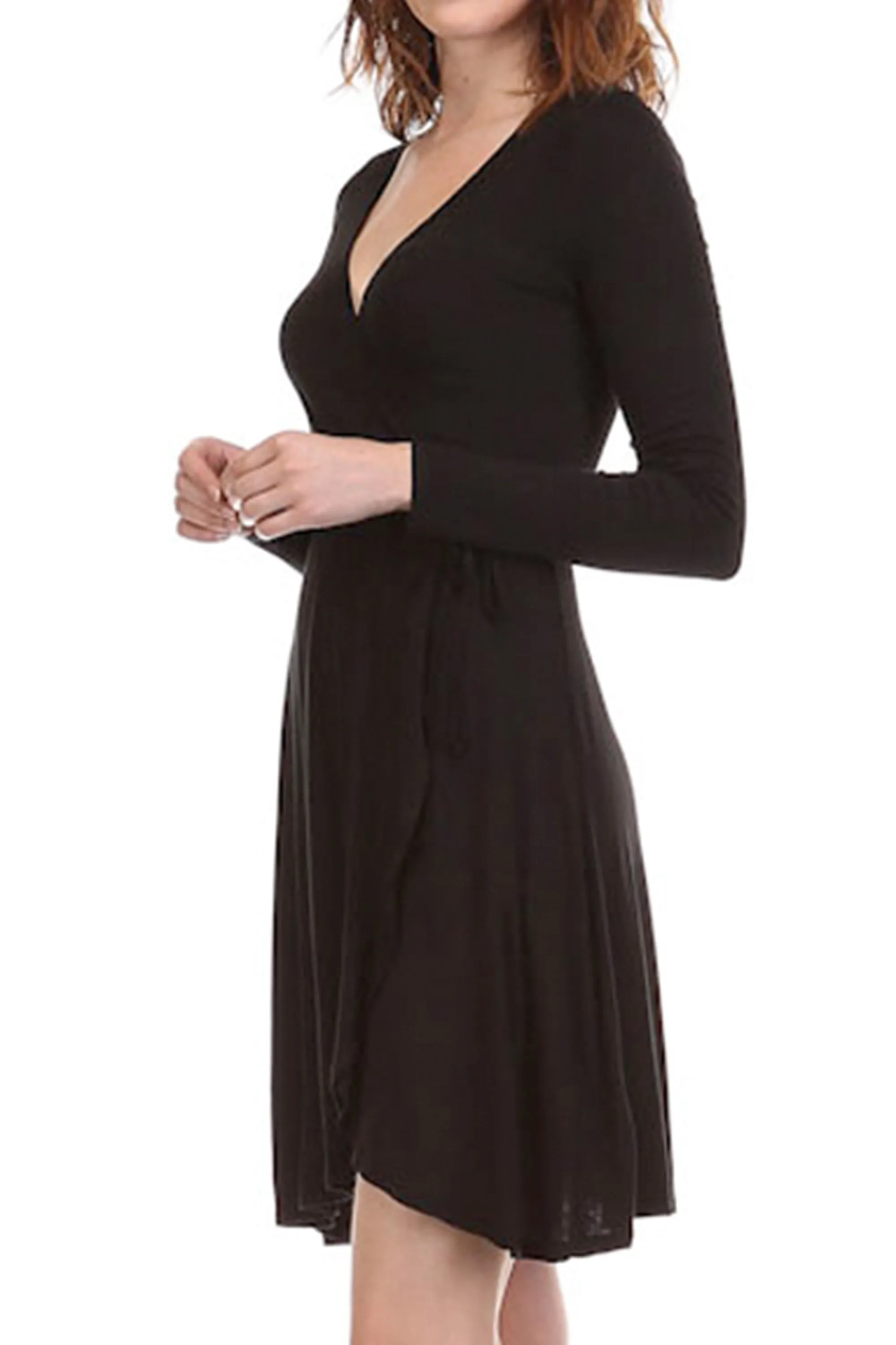 Long Sleeve Ballet Wrap Dress