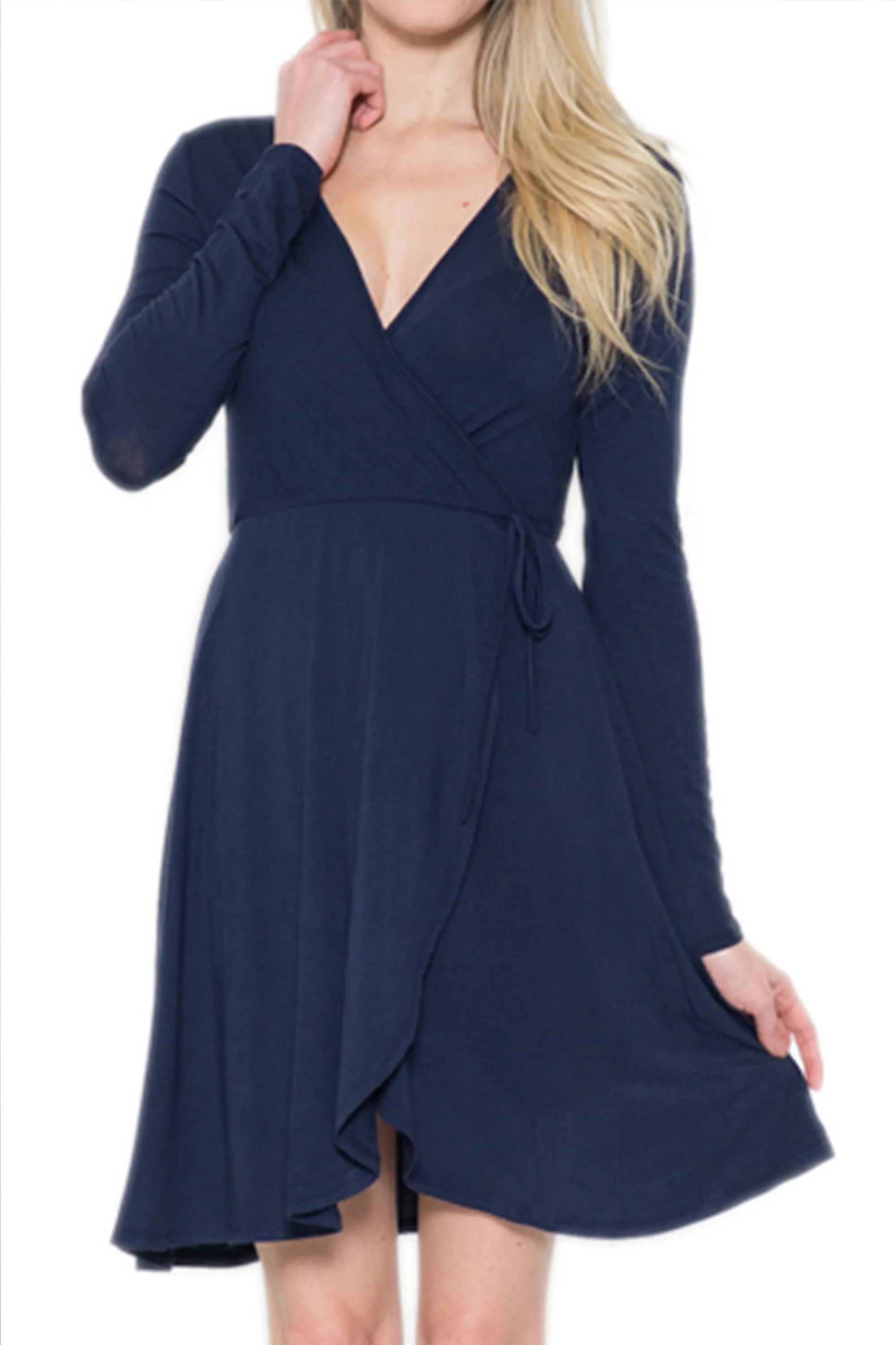 Long Sleeve Ballet Wrap Dress