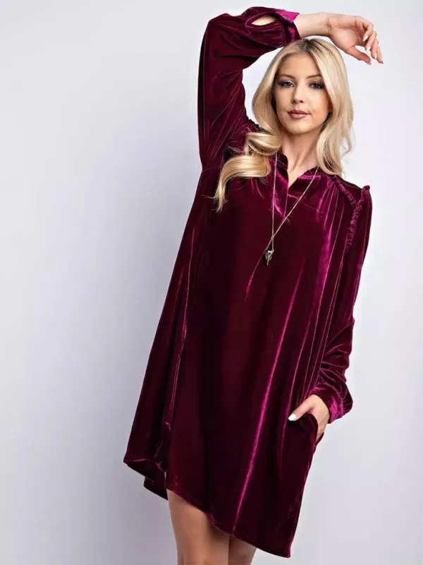 Luxurious Velvet Tunic Dress for Layering This Winter