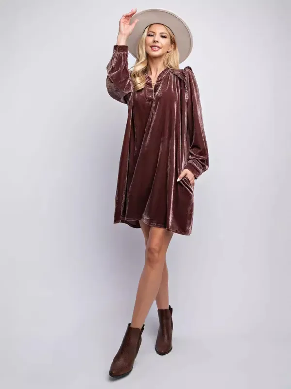 Luxurious Velvet Tunic Dress for Layering This Winter