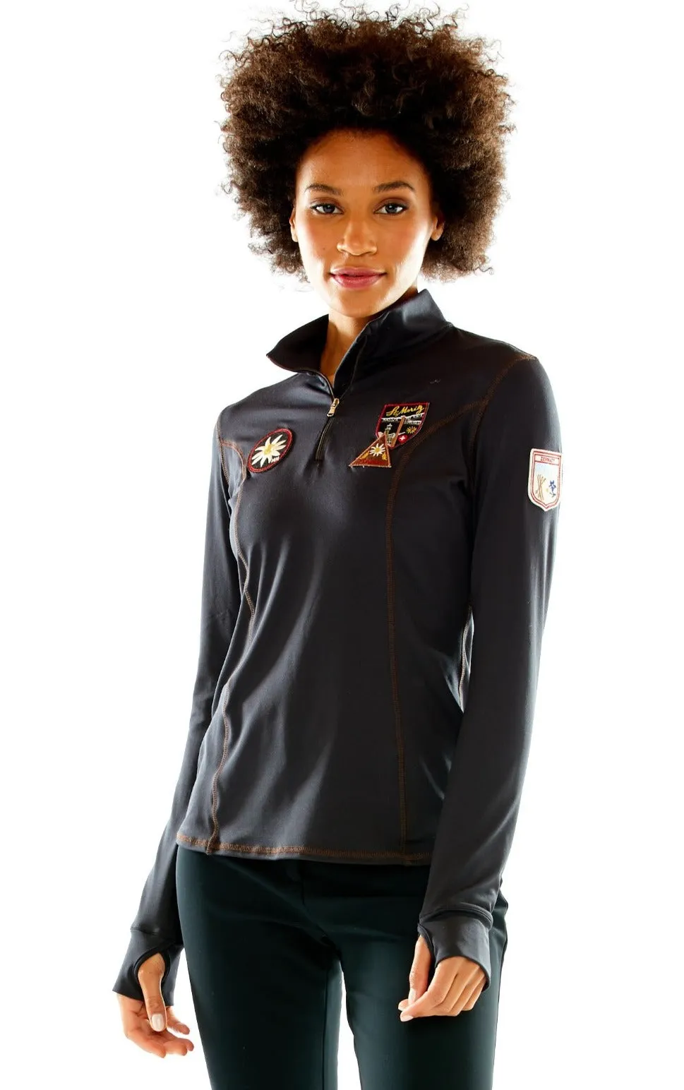 M. Miller Women's Alpina Base Layer Patch Design Top ON SALES