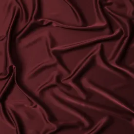 Maroon Crepe Satin Fabric: Textural Richness from Japan-D17603