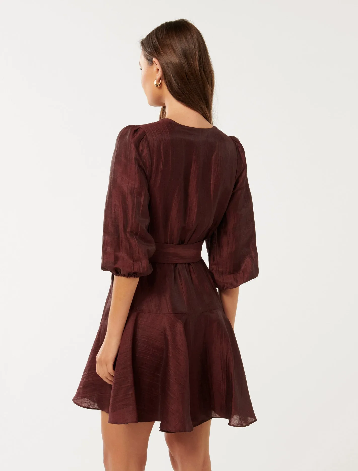 Matilda Textured Wrap Mini Dress