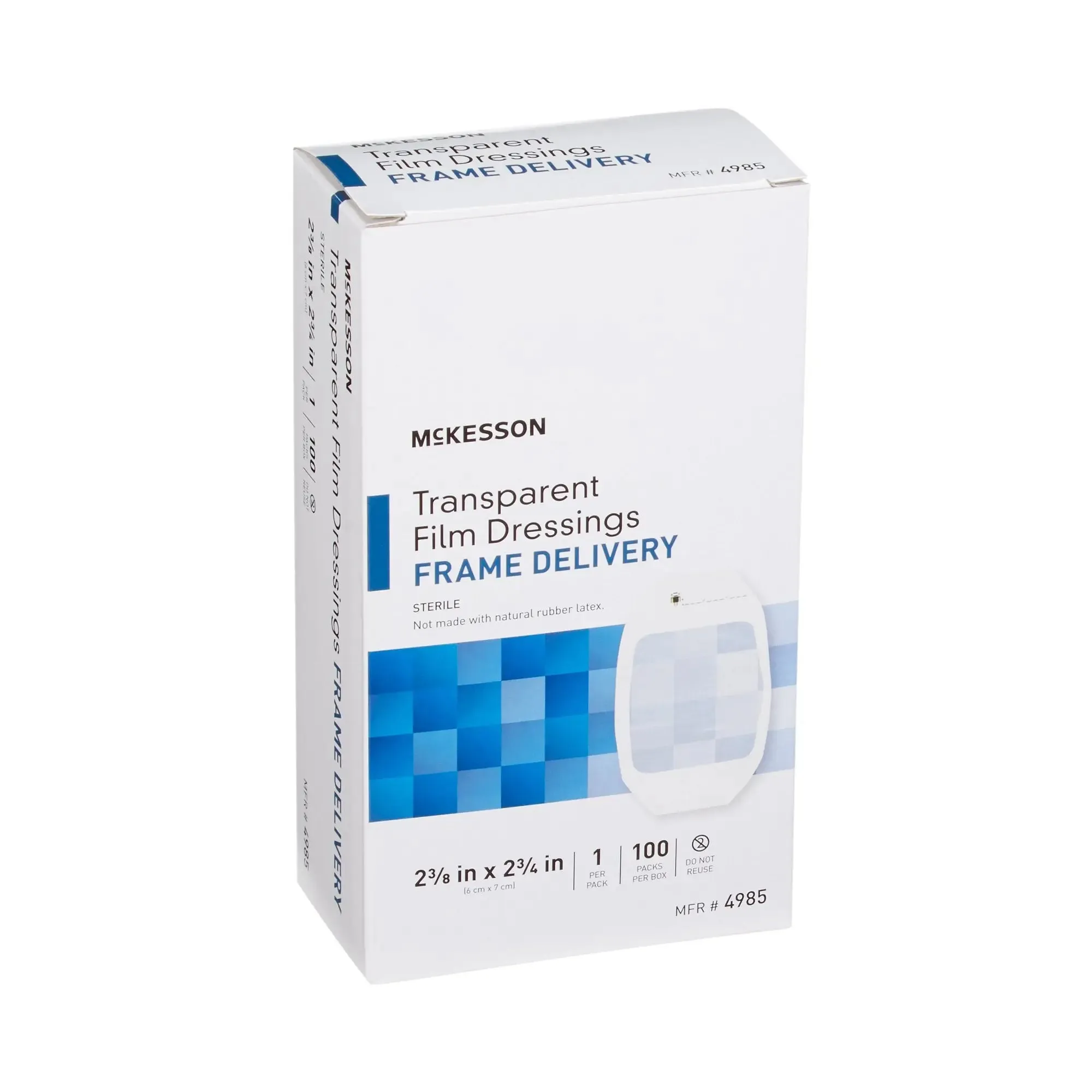 McKesson Octagonal Sterile Dressing with Frame-Style Delivery, 2-3/8 x 2-3/4 Inch, Transparent