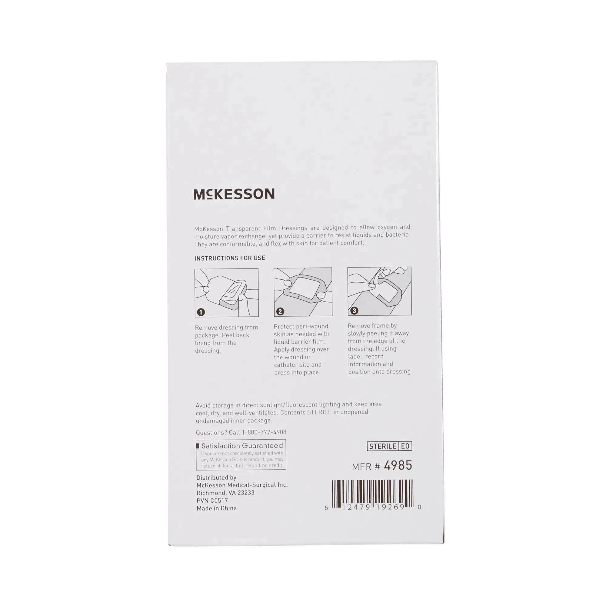 McKesson Octagonal Sterile Dressing with Frame-Style Delivery, 2-3/8 x 2-3/4 Inch, Transparent