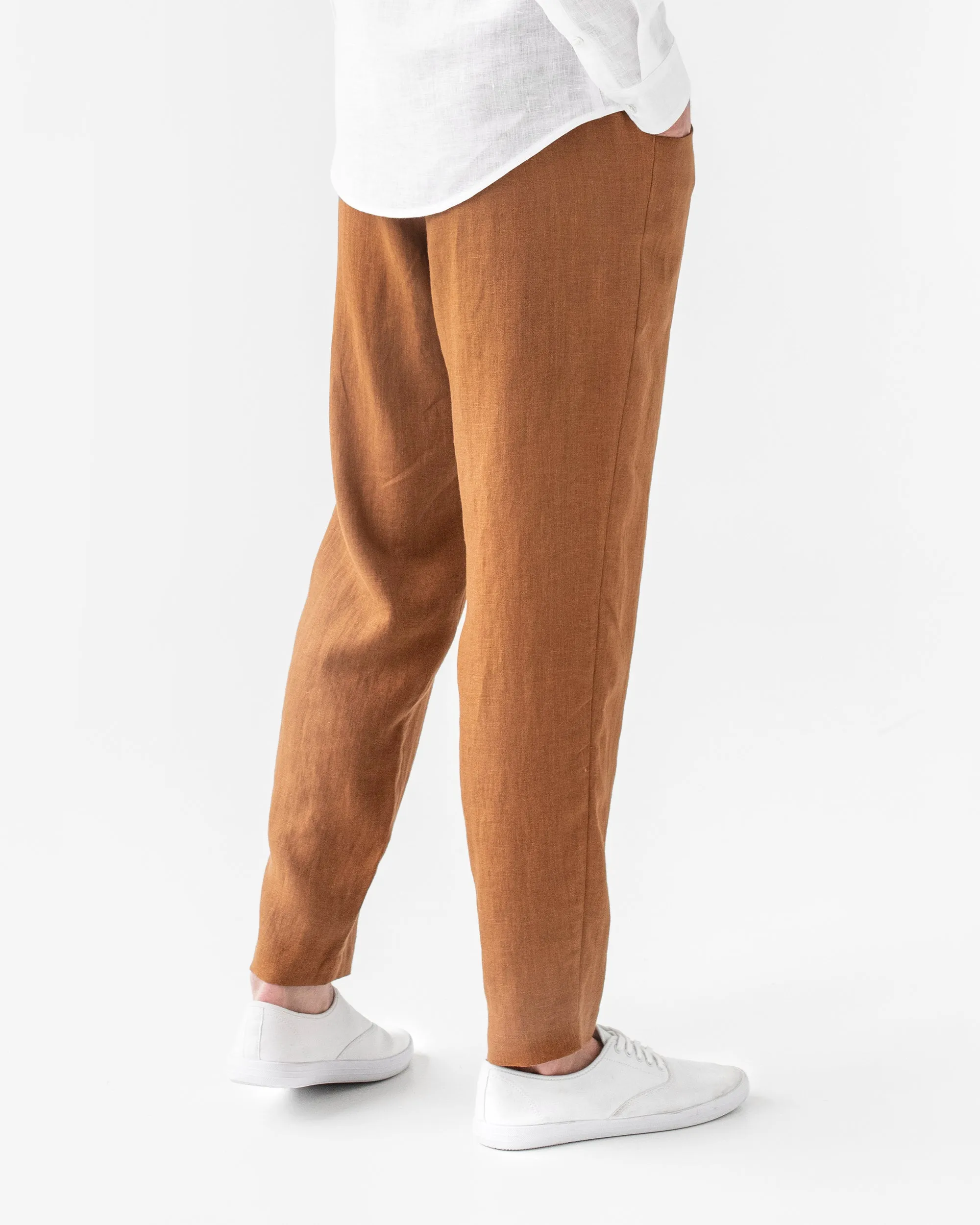 Men's linen pants TRUCKEE in Cinnamon