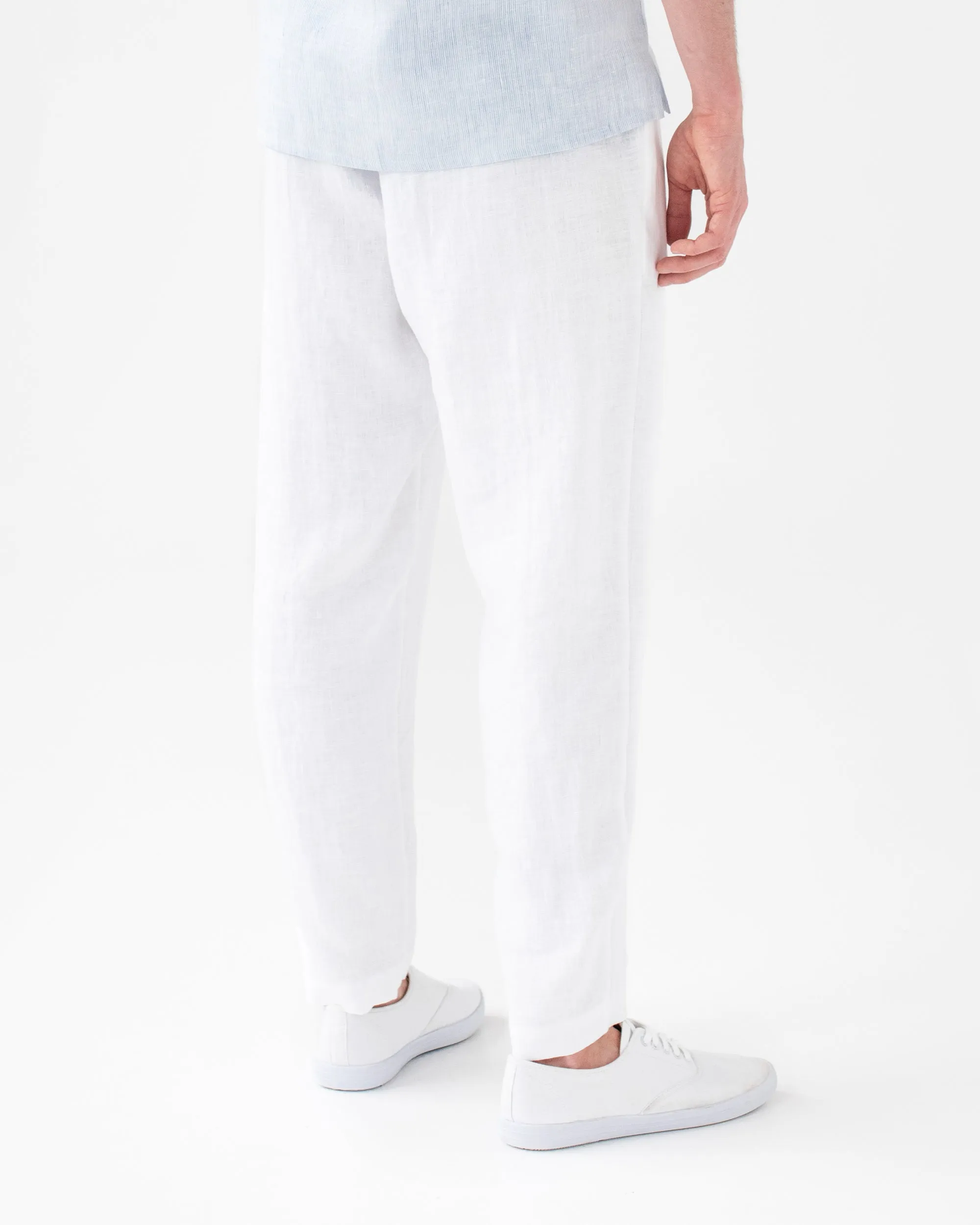 Men's linen pants TRUCKEE in White