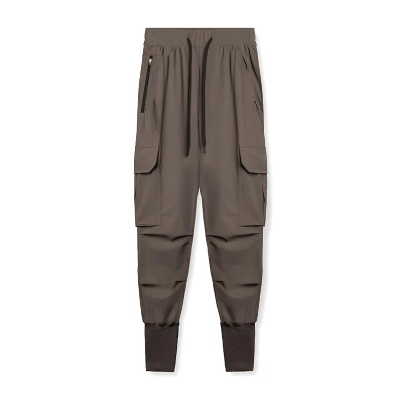 Men's Sports Trousers Multi Pocket Cargo Pants Threaded Foot Pants