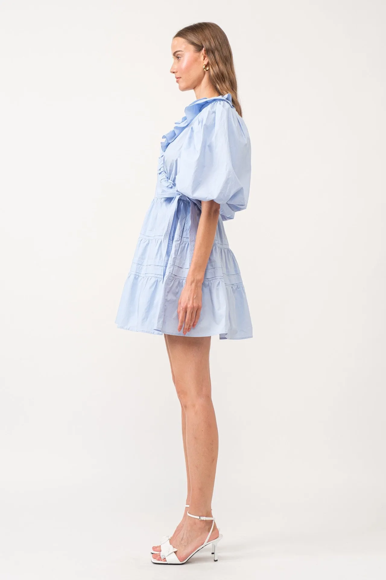 Milla Blue Poplin Mini Dress