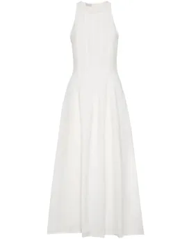 Natural Linen Structured Maxi Dress