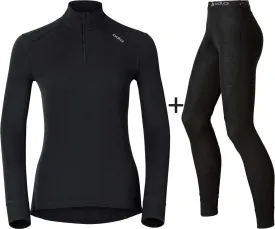 ODLO Women's Active Warm Eco Half Zip COMBO