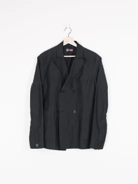 Outlier Injected Linen Double-Breasted Blazer