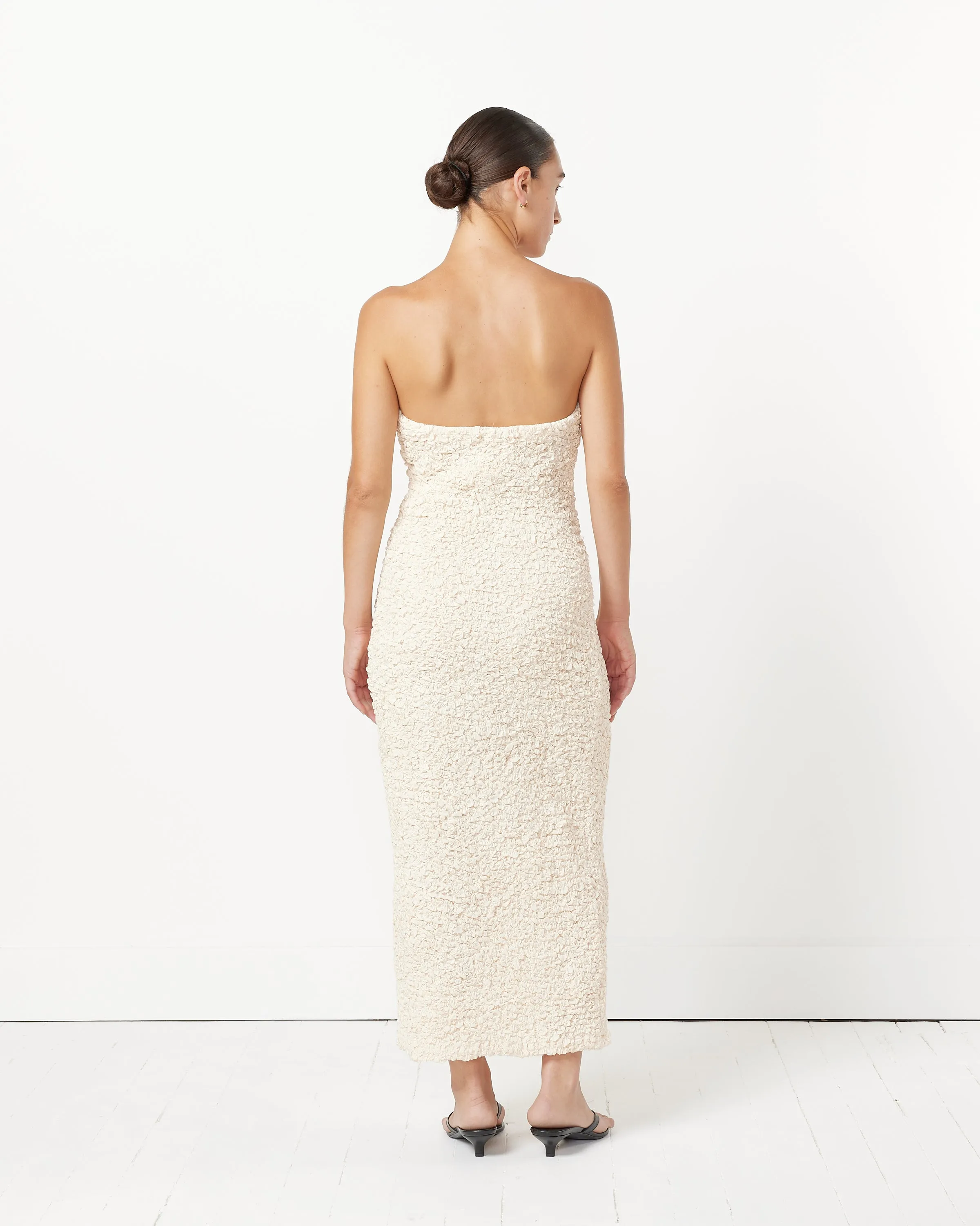 Popcorn Mona Maxi Dress in Cream