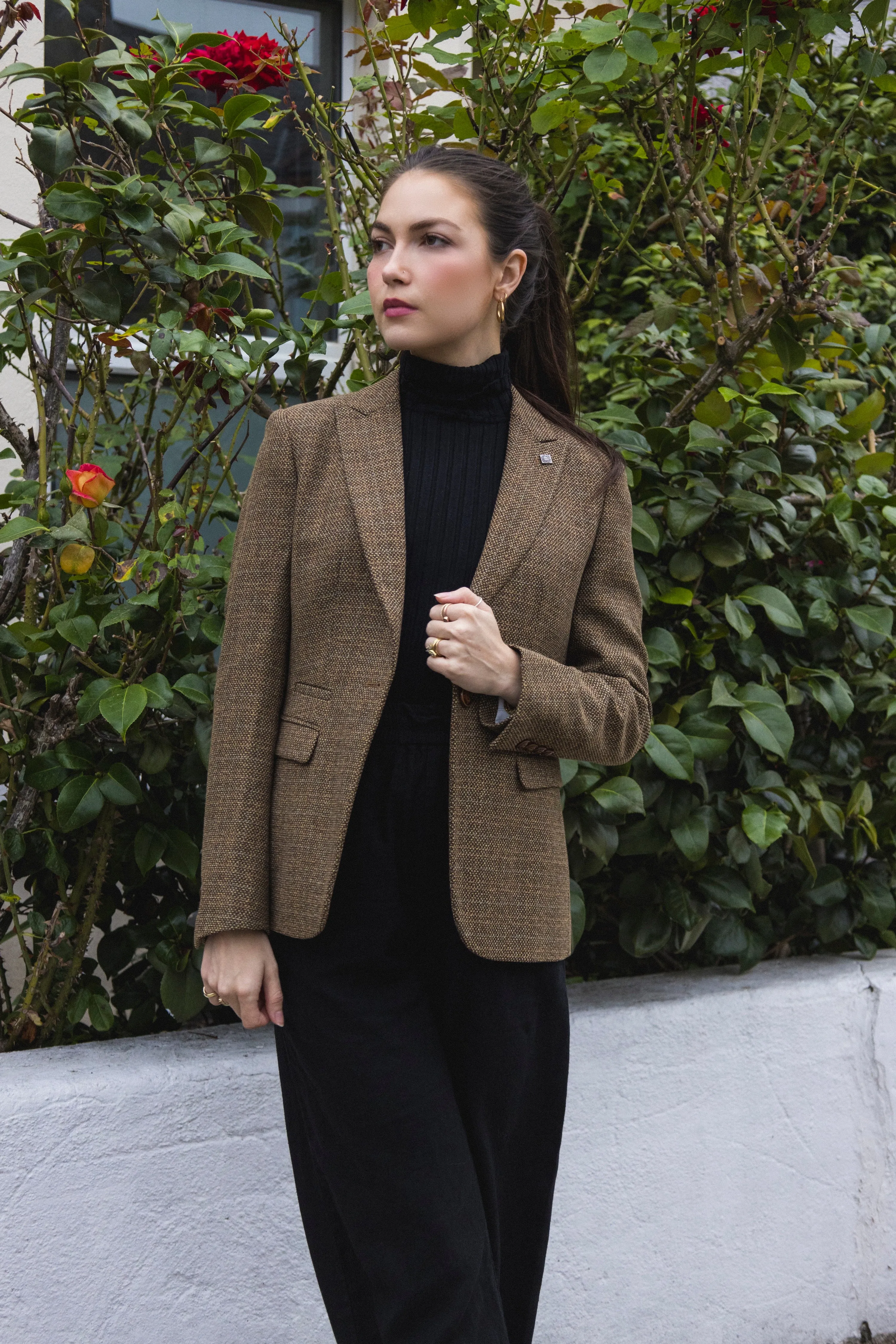 Ralph - Women's Brown Tweed Tailored Fit Blazer