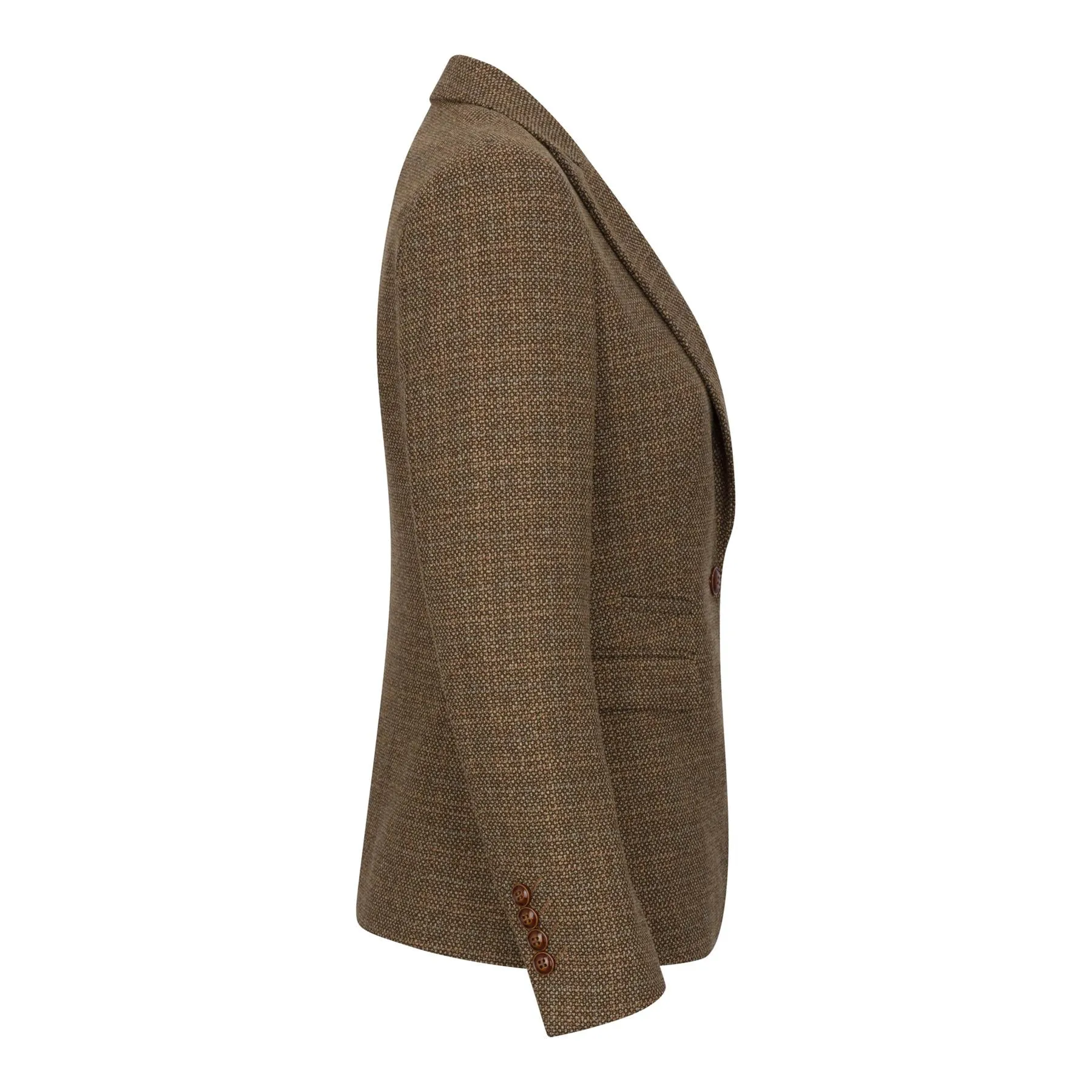 Ralph - Women's Brown Tweed Tailored Fit Blazer