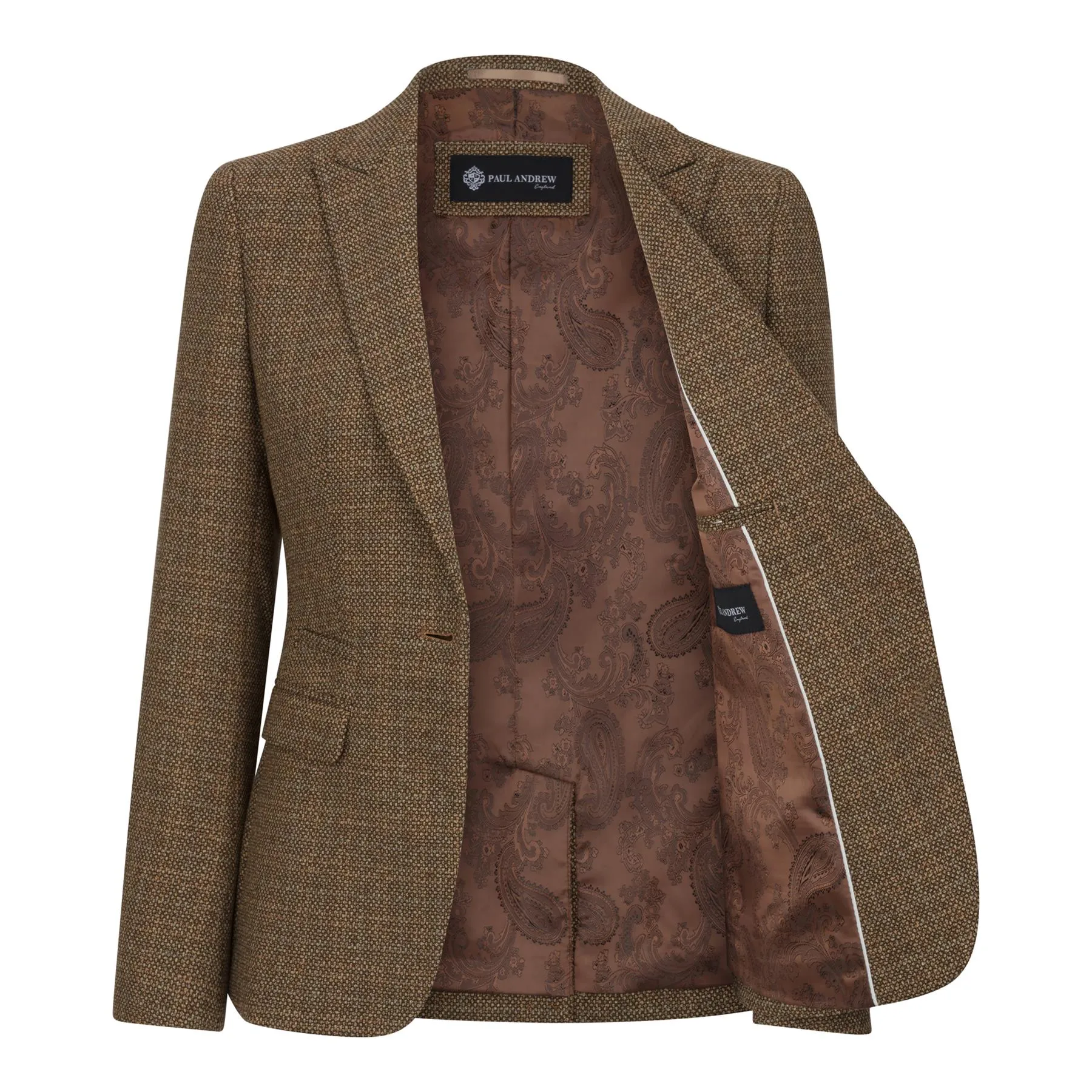 Ralph - Women's Brown Tweed Tailored Fit Blazer