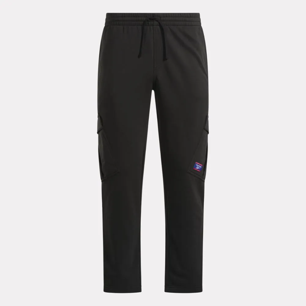 Reebok Apparel Men Team Tradition Fleece Cargo Pants BLACK