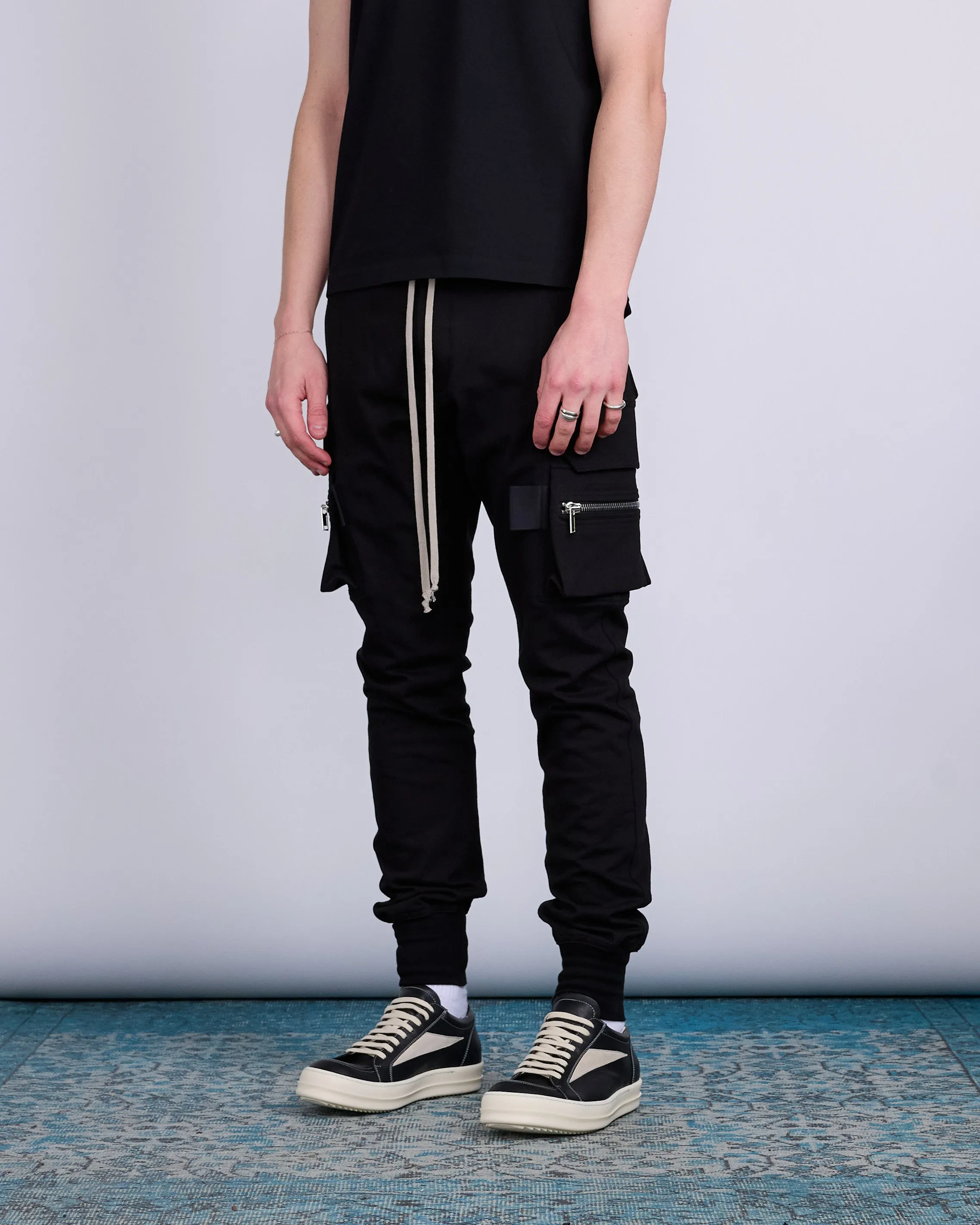 Rick Owens Mastodon Cargo Pant Heavy Jersey BA Black