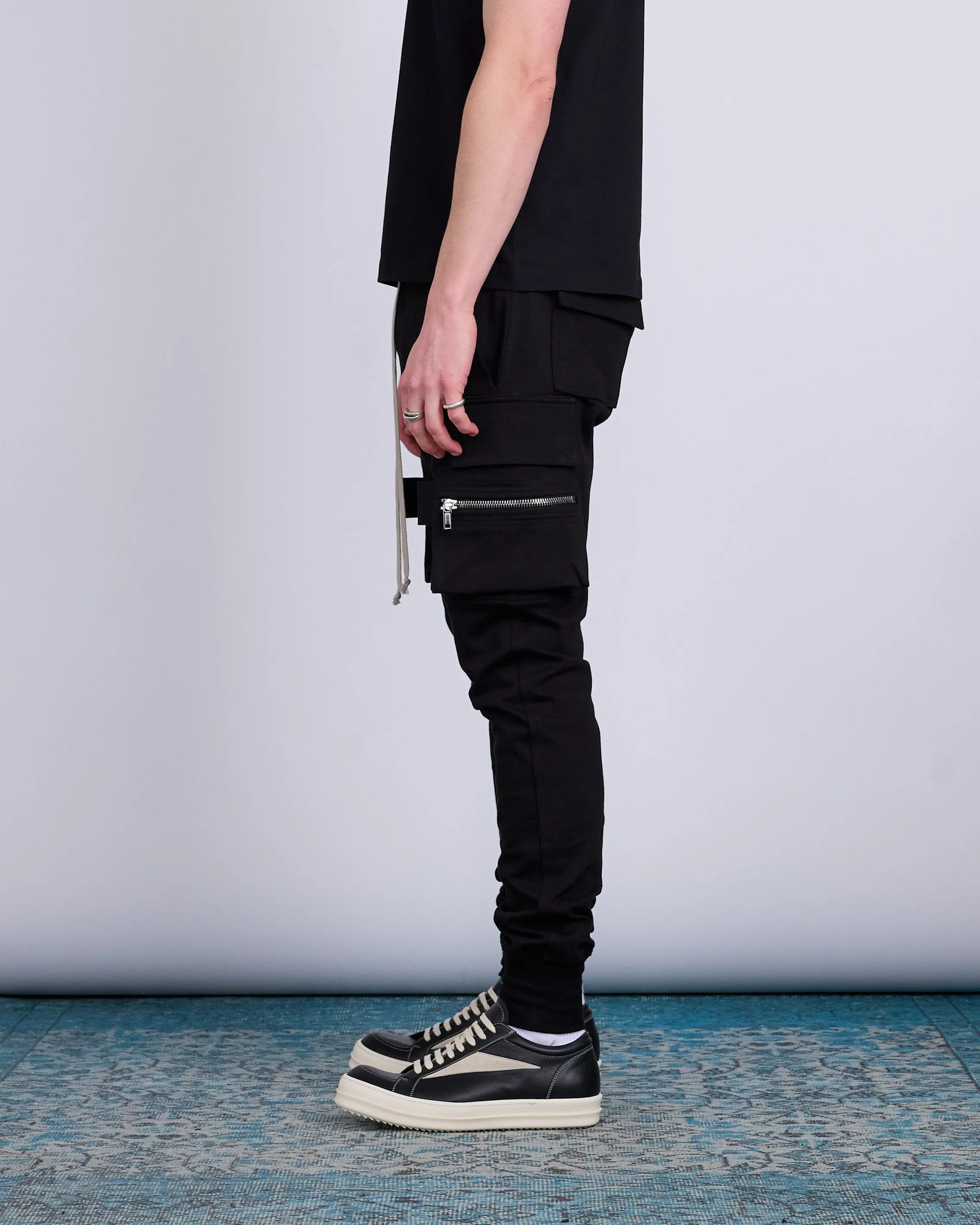 Rick Owens Mastodon Cargo Pant Heavy Jersey BA Black