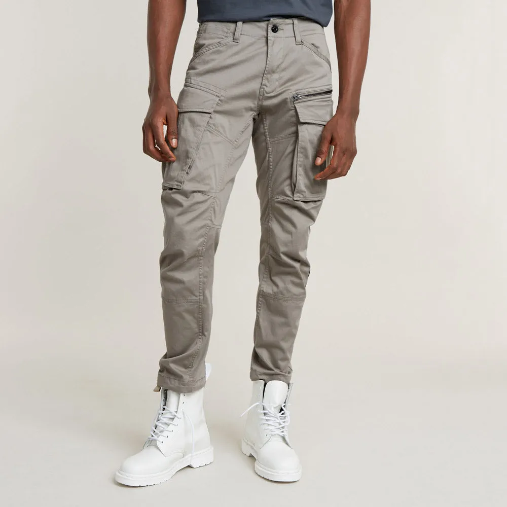 Rovic Zip 3D Tapered Cargo Pants - Grey