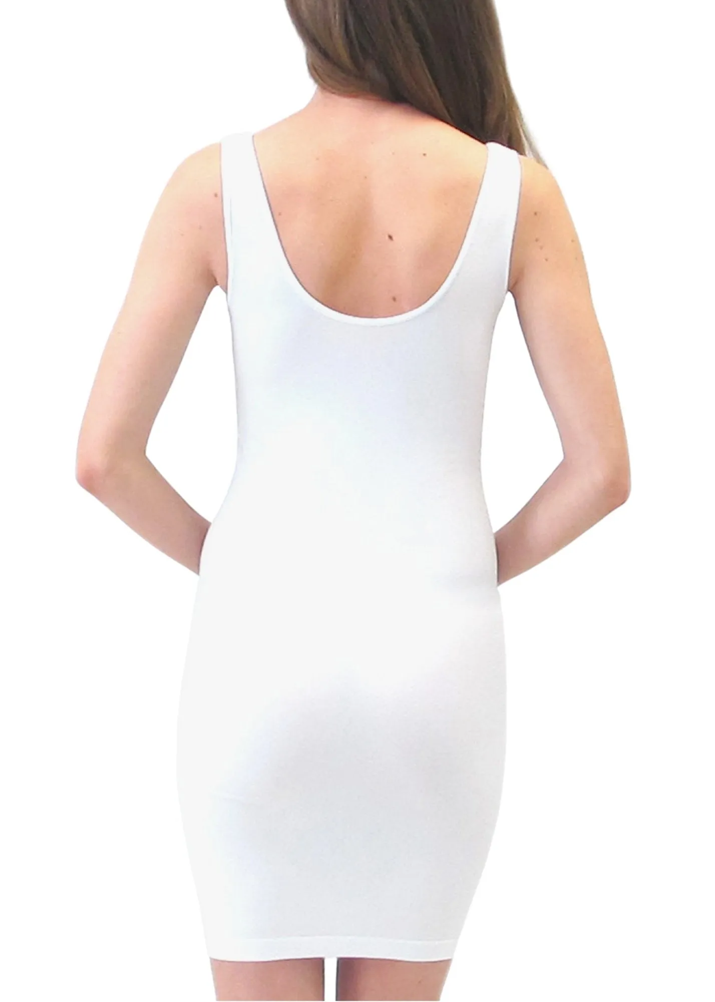 Scoop Neck Dress | White