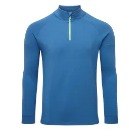 Steiner Mens Soft-Tec Half Zip Thermal Top Blue/Lime