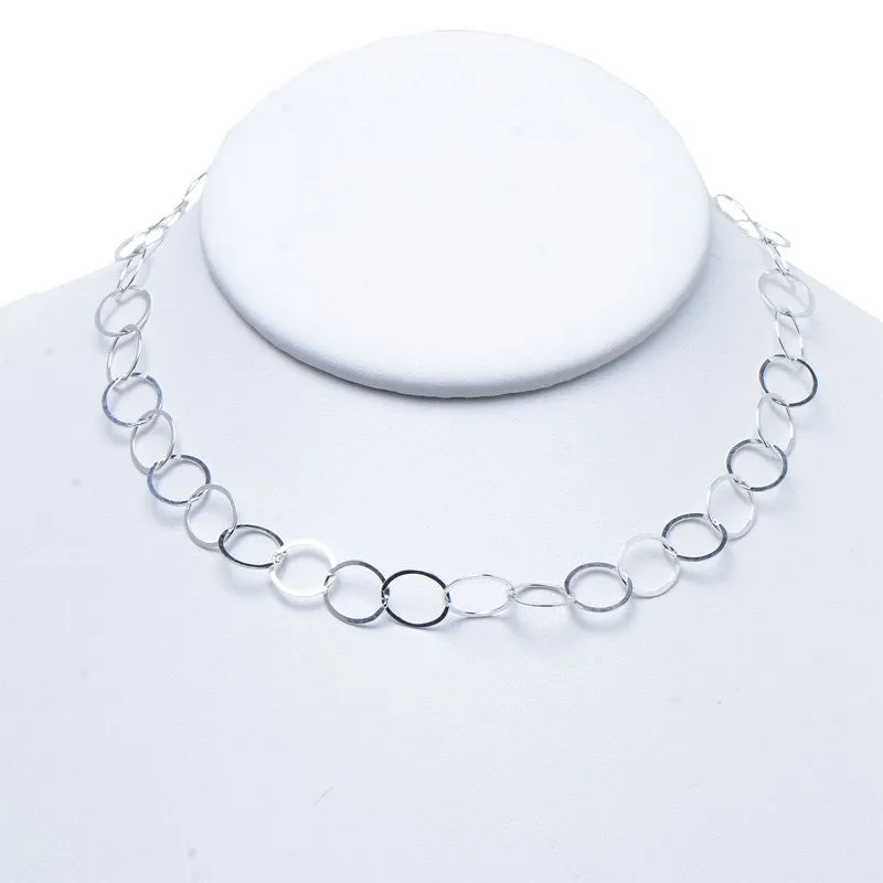 Sterling Silver 10mm Circle Layering Chain