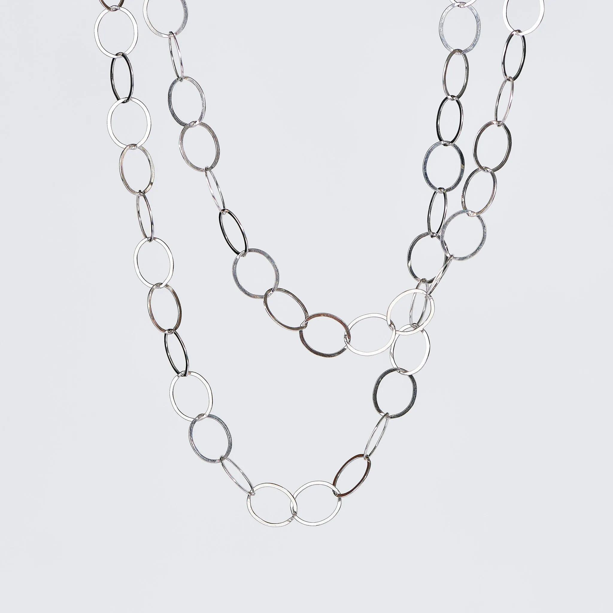 Sterling Silver 10mm Circle Layering Chain