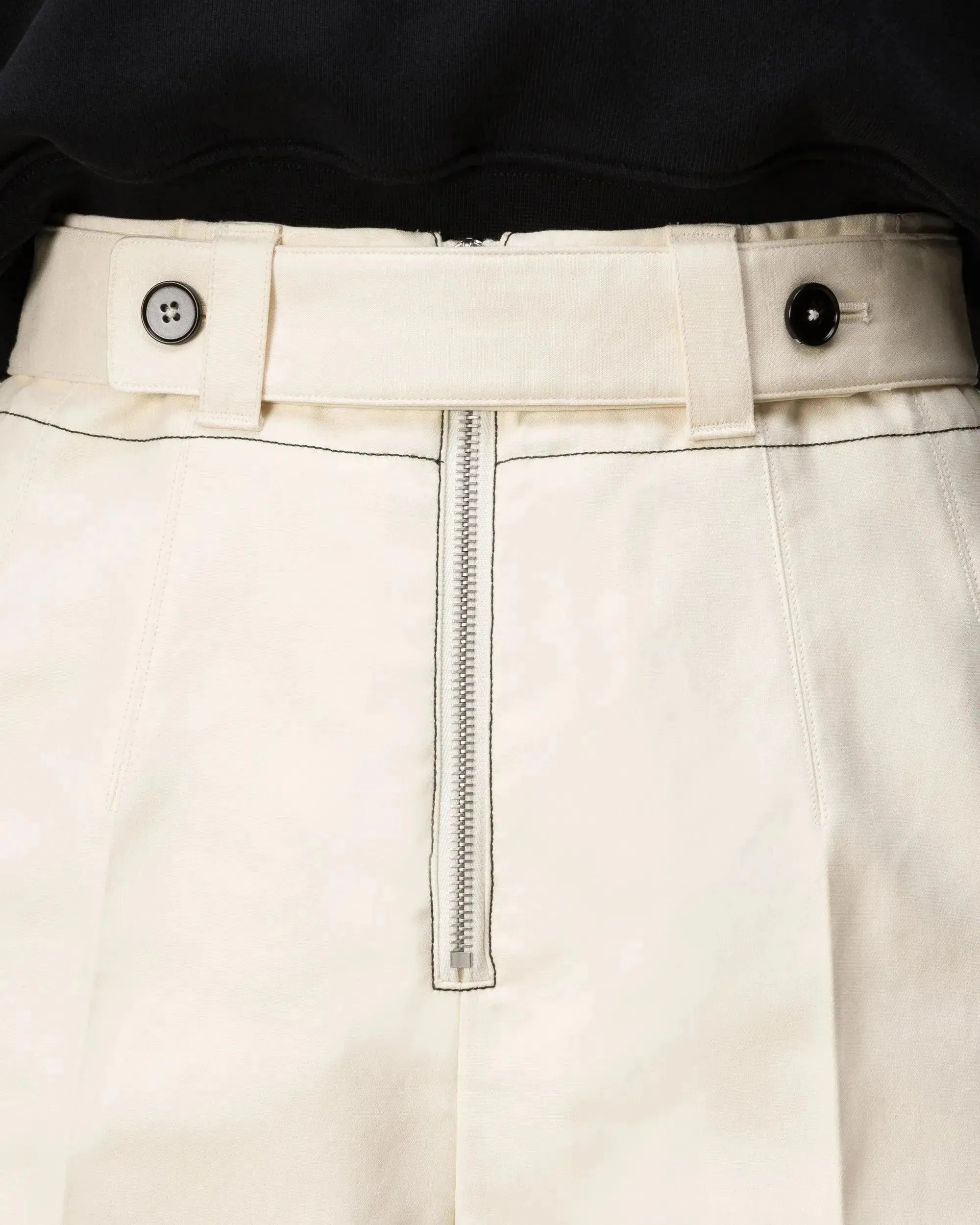 Structured Fine Cotton Tapered Trousers