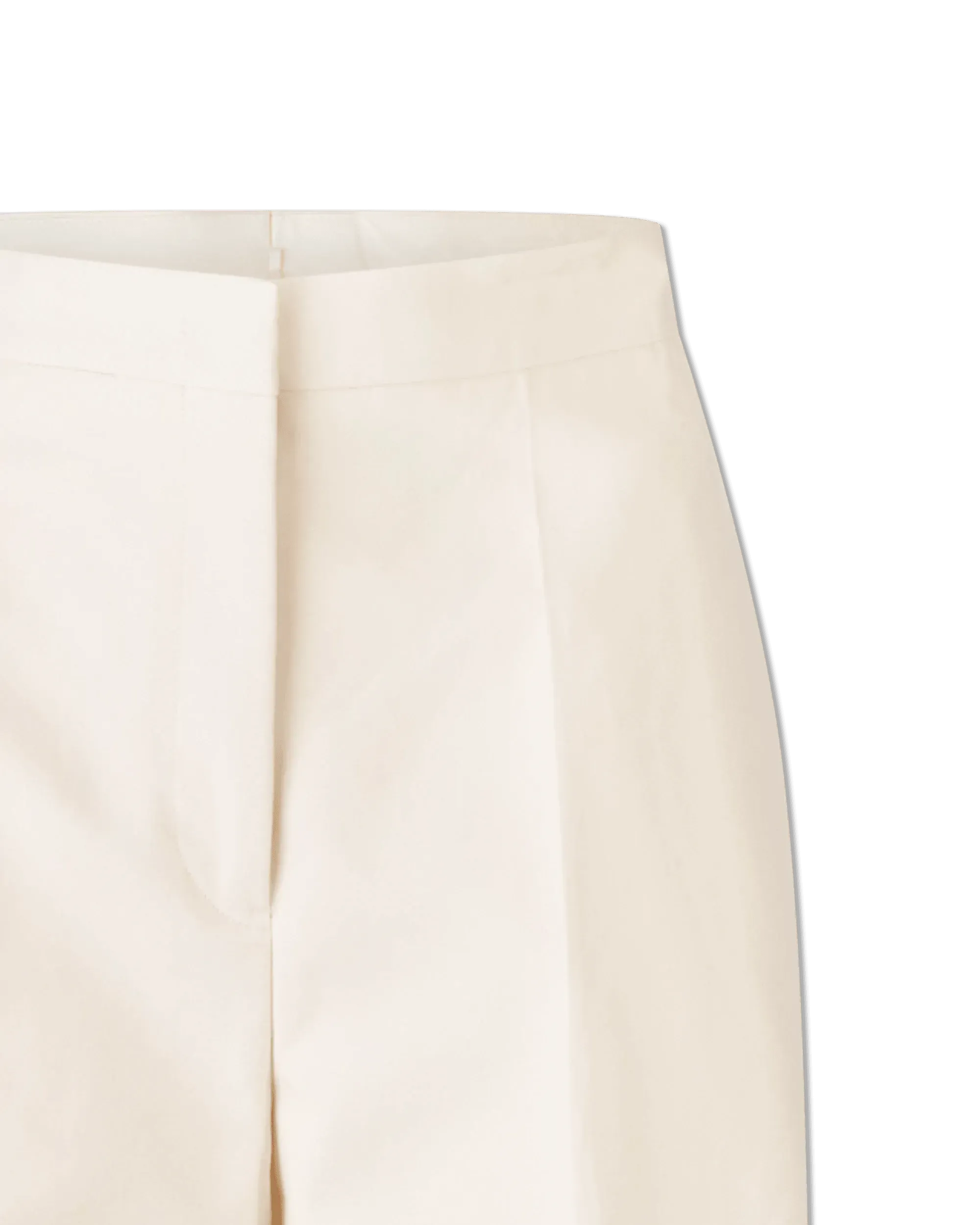 Structured Fine Cotton Trousers