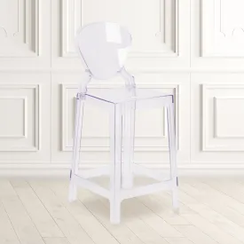 Tear Back Ghost Counter Stool OW-TEARBACK-24-GG